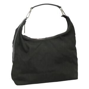 GUCCI Shoulder Bag Canvas Khaki